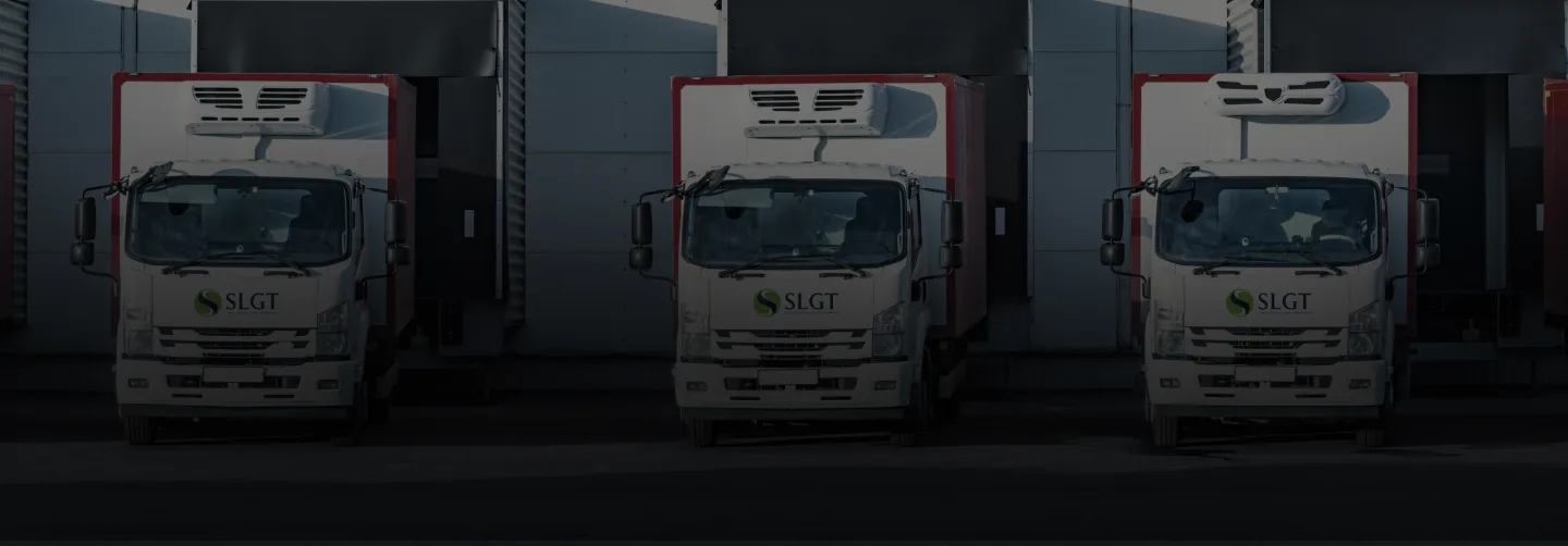 SLGT trucks at a loading bay